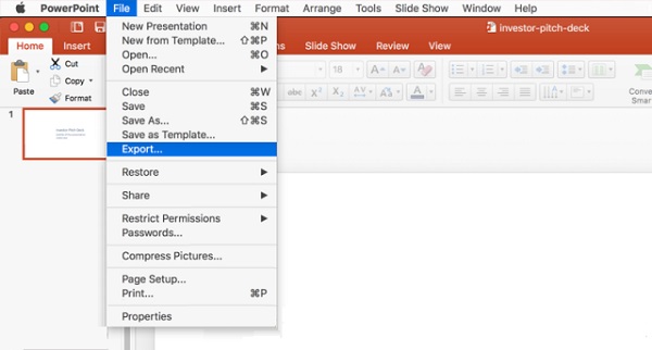 powerpoint for mac make pps into video